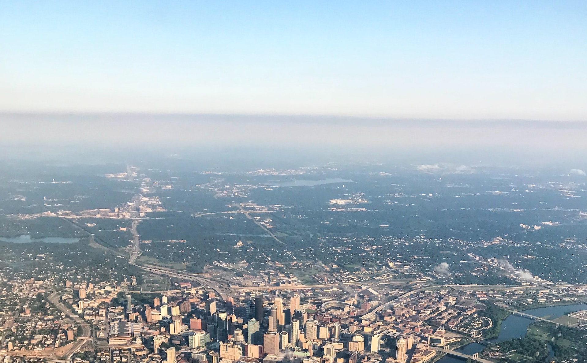 aerial view of Minneapolis